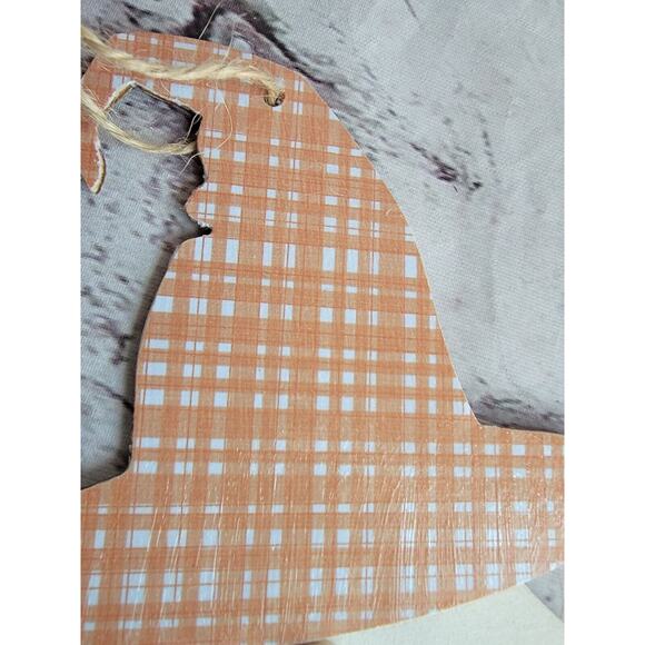 Fall Gnome Wood Ornaments Decor Fall Tree Handmade Orange Yellow - Picture 5 of 8